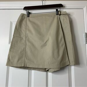 Rafaela 100% Cotton Beige Faux Wrap Skort Size 14.